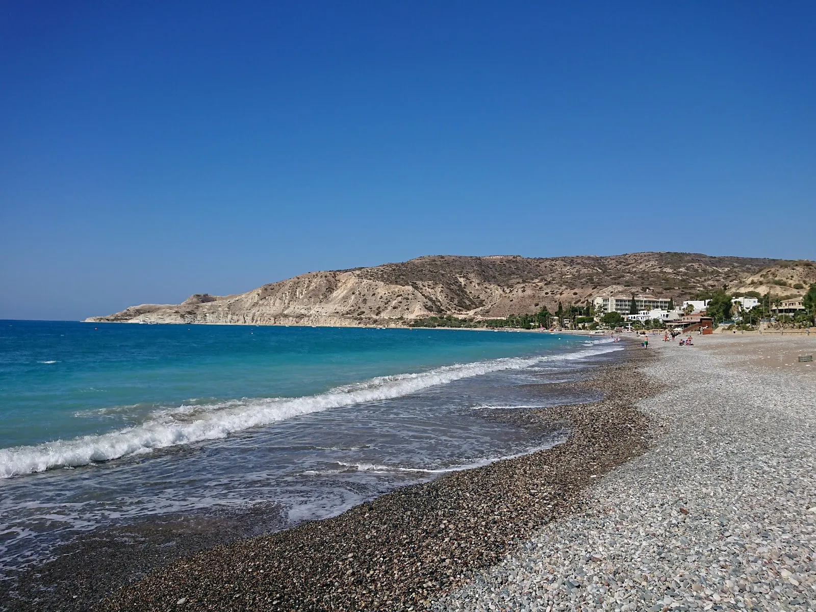 Pissouri Beach (sand/pebble beach with lifeguard)